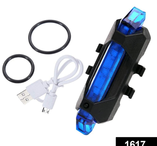 Rechargeable blue LED front light for bicycles, waterproof.