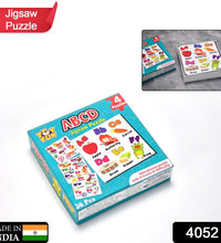 Set of 4 ABC puzzles for children, bright colors