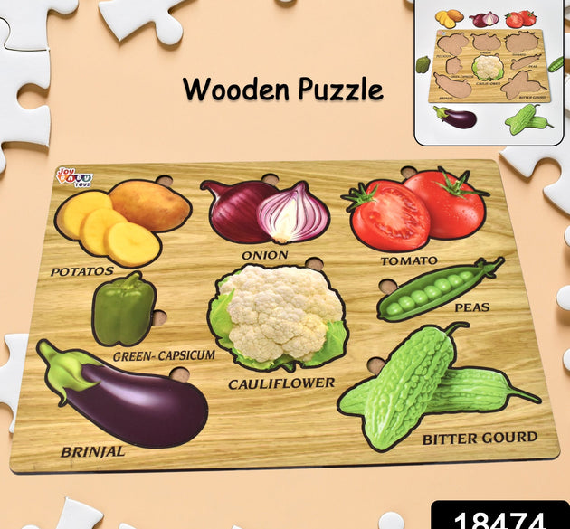 Melissa & Doug Wooden Vegetable Puzzle Board