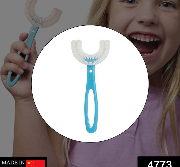 U-shaped large toothbrush for easy kids' dental care