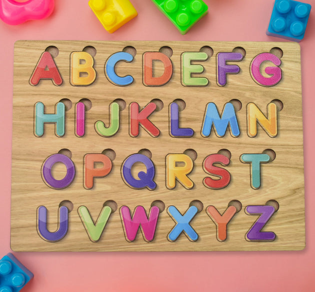 Coogam Wooden Alphabet Puzzle Board