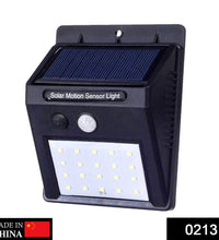 30-LED solar light for garden wall security.