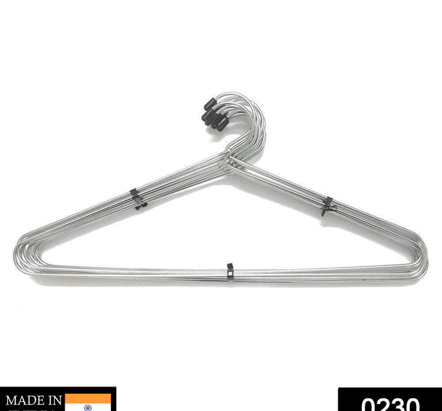 Stainless steel cloth hangers for durable and rust-free hanging.