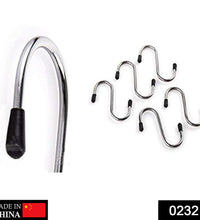 Stainless steel S-shaped hook designed for heavy-duty hanging tasks.