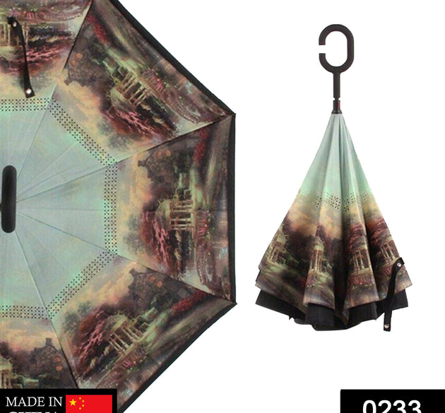 Windproof reverse umbrella