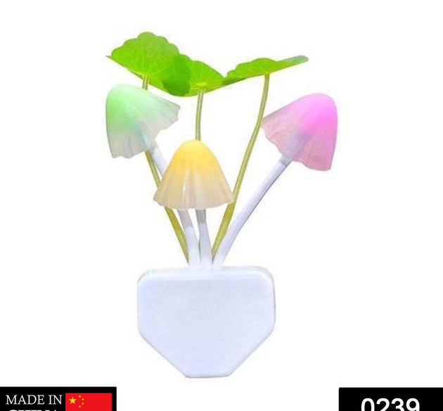 Colorful mushroom-shaped night light.