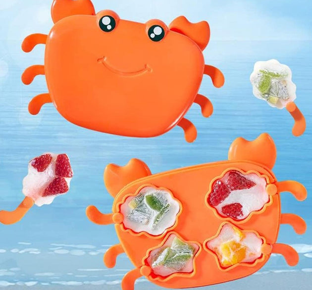 Crab Ice Mold Household Ice Cream Mold Popsicle Mold Silicone Ice Cream Popsicle Children's Ice Box Popsicle Box (1 Pc)