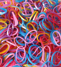 Flexible and reusable multicolor rubber bands for home