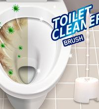 Toilet cleaning brush with a potted holder