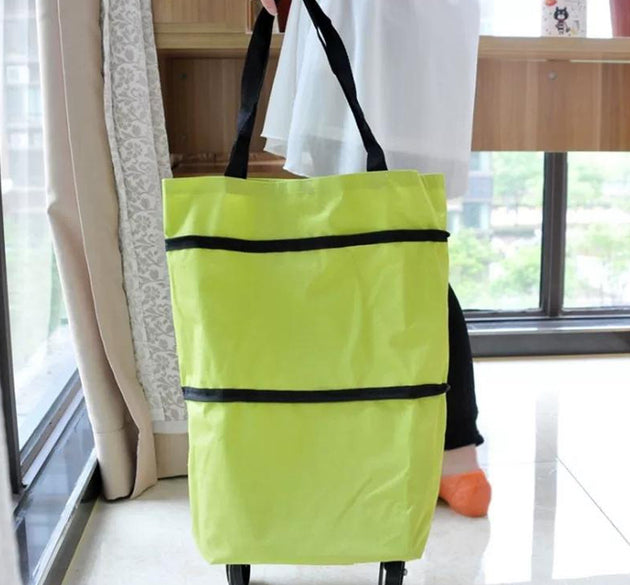 Folding cart bags for shopping, travel luggage trolley bag.