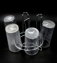 Stainless steel holder for multiple glasses