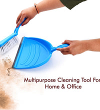 Long handle dustpan and brush for home use.