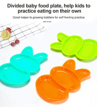 Colorful rabbit-shaped dishes for children, pack of 6