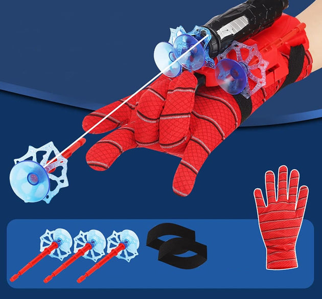 Web Shooter Toy for Kids Fans, Launcher Wrist Gloves Toys For Kids, Boys Superhero Gloves Role-Play Toy Cosplay, Sticky Wall Soft Bomb Funny Children's Educational Toys