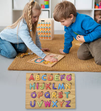 Tooky Toy Wooden Alphabet & Shapes Puzzle