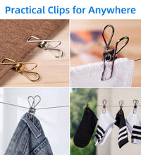 Durable clothes hanging clips made of stainless steel