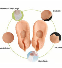 Gel socks to protect and moisturize cracked heels