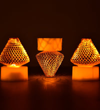 12-piece set of flameless LED tea light candles, acrylic