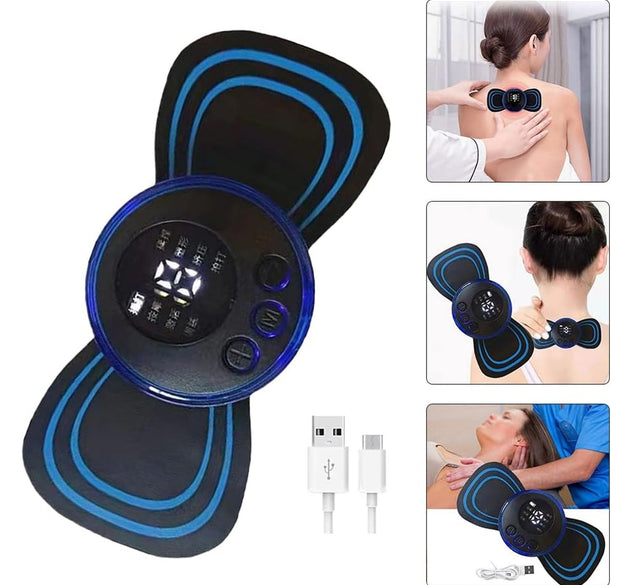 Portable USB Neck Massager Electric Neck Massager,  Enhancer Mini Cervical Massager EMS Lymphatic Drainage Massage with Cable