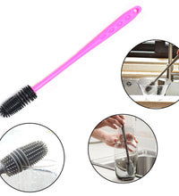 Long cleaning brush for narrow neck water bottles