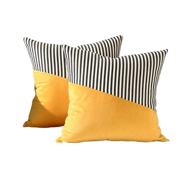 Decorative Pillow Covers Cushion Cases Soft Cotton (22 × 22 Inch / 1 Pair / 2 Pc)