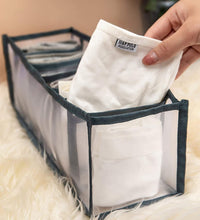 Clothes organizer with 7 grid compartments