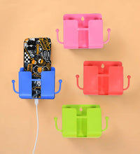 Storage box with hanging hooks for remote control, wall mounted organizer.