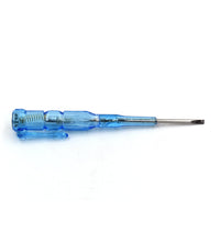 Metal linemen tester screwdriver for electrical work.