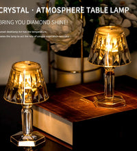 Elegant table lamp with crystal design.