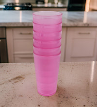 Practical large drinking glasses for everyday use in kitchen and office.