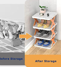 Lightweight foldable shoe rack with 6 layers