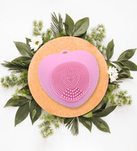 Waterproof heart-shaped face wash brush for gentle skin cleansing