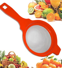 Colorful juice strainer, helps in separating juice from pulp.