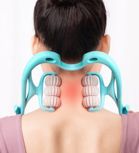 Portable neck and shoulder massager for back relief