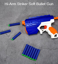 Gun with foam suction bullets for target shooting.