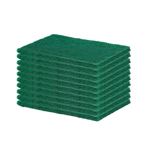 Aqua green scrub sponge cleaning pads, set of 10.