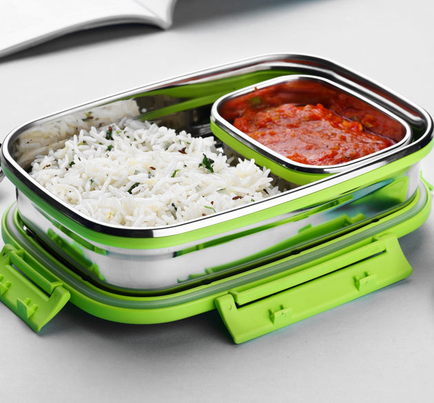 Stainless steel lunch box for office and school use