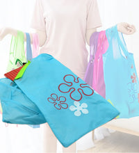 Washable reusable shopping bags with handles.