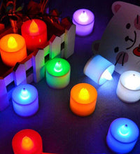 Multicolor LED tealights in different colors