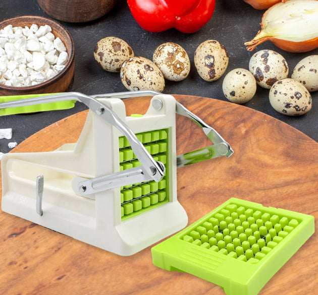 French Fry Cutter, Great with Vegetables, Potato Fries Cutter Professional Vegetable Cutter Stainless Steel Cutter Potato, Onions, Carrots, Cucumbers, Fruits Potato Cutter (1 pc)