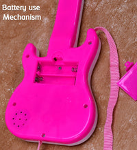 Bright mini guitar toy for kids aged 3+.