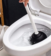 Suction device for toilet blockage, plunger view