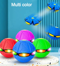 Flat throw disc with 3 LED lights for night play