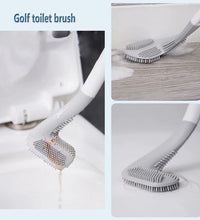 Stylish golf toilet brush and sticker holder.