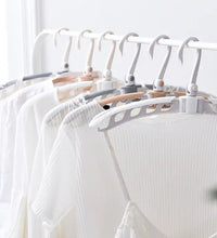 Adjustable folding clothes hanger, 360° rotation