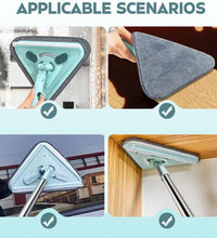 Triangle mop, extendable with 360-degree rotation, dust mop.