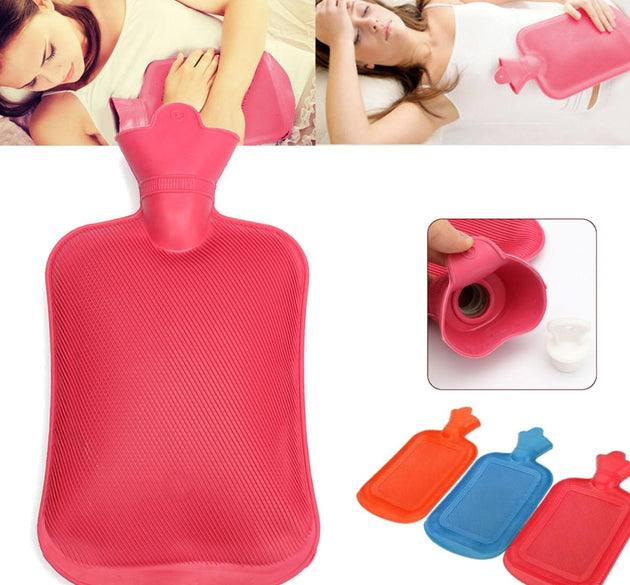 Small rubber hot water pad for pain relief.