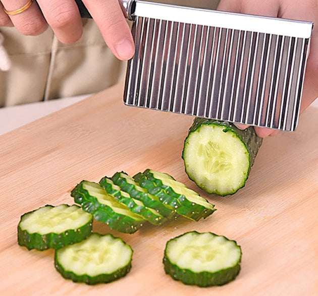 Stainless Steel Crinkle Cutter Knife for Salad and Vegetables