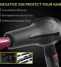 High-performance hair dryer in black