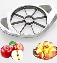 Stainless steel apple cutter with 8 blades and handle